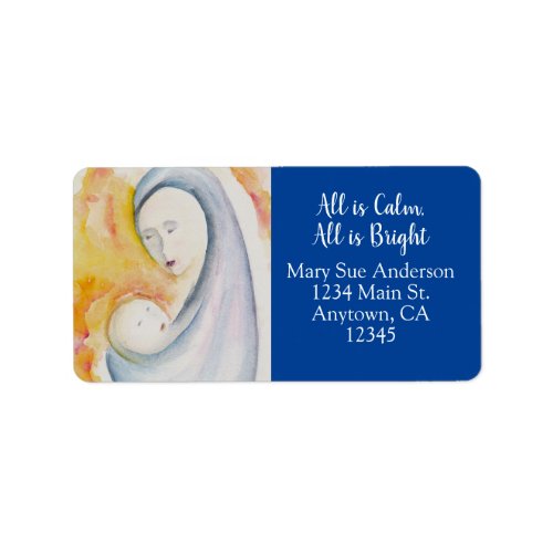 Madonna and Child Abstract Return Address Label