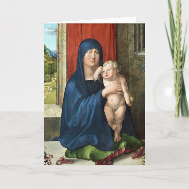 Madonna and Child - Albrecht Durer - c1496 Holiday Card (Front)
