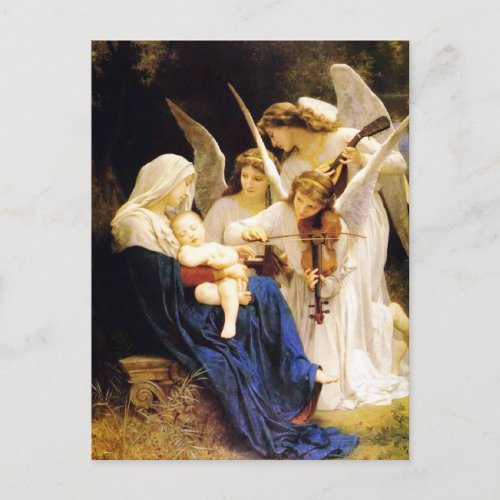 Madonna and Child and Three Angels Postcard