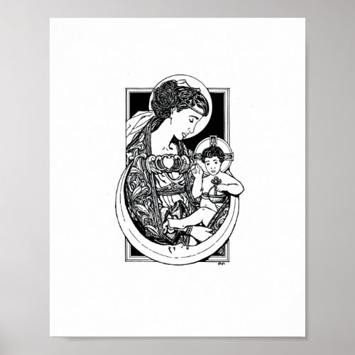 Madonna and Child Archival Paper Print Poster