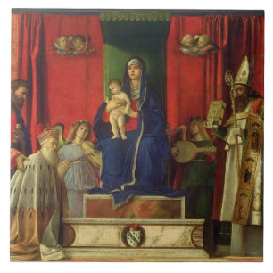 Madonna and Child (Barbarigo Altarpiece) 1488 Ceramic Tile