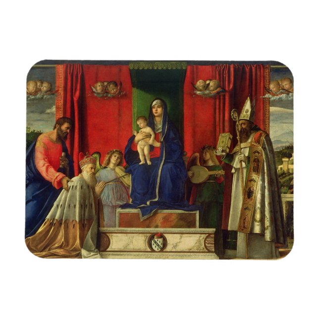 Madonna and Child (Barbarigo Altarpiece) 1488 Magnet (Horizontal)