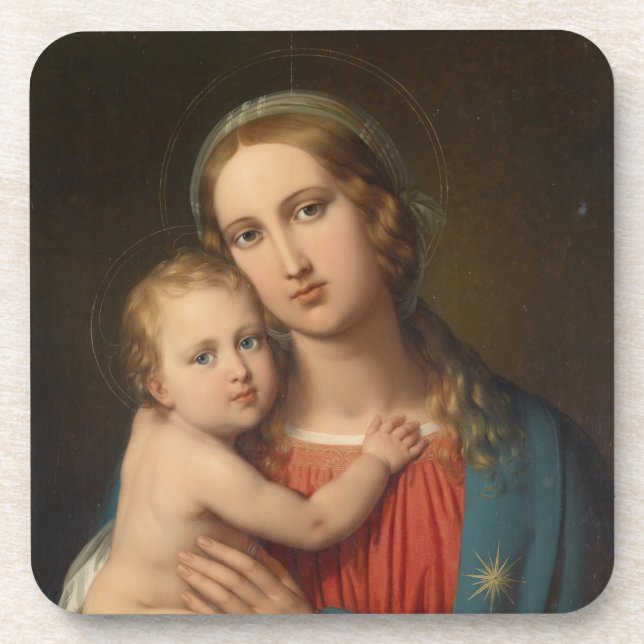Madonna and Child Beverage Coaster (Front)