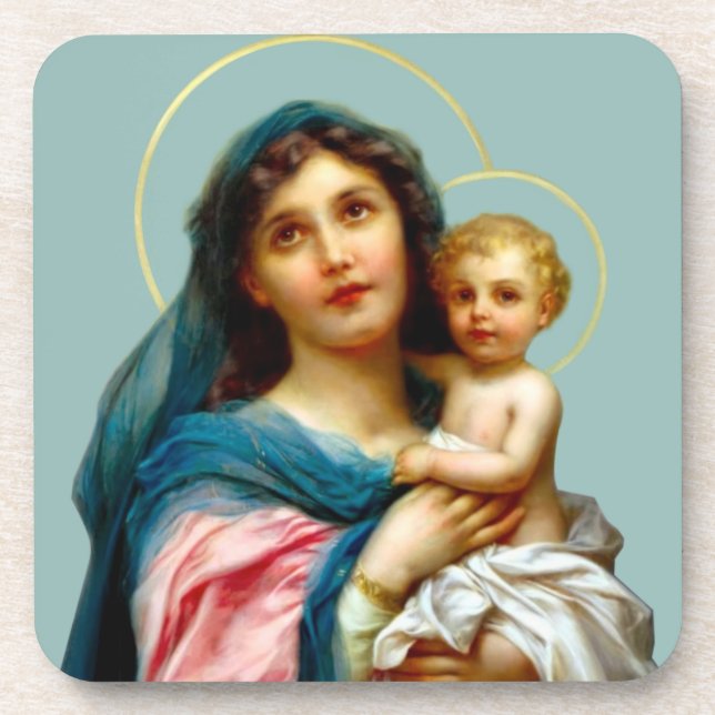 Madonna and Child Beverage Coaster (Front)