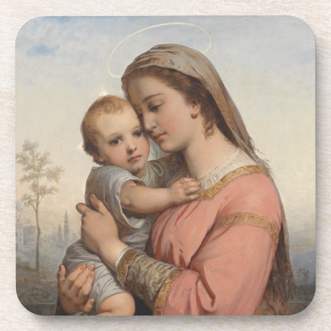 Madonna and Child Beverage Coaster (Front)