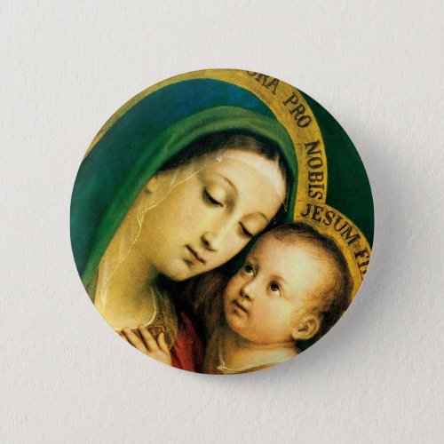 MADONNA AND CHILD BUTTON