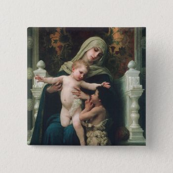Madonna And Child Button by Xuxario at Zazzle