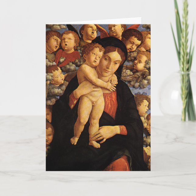 Madonna and Child by Andrea Mantegna Holiday Card (Front)
