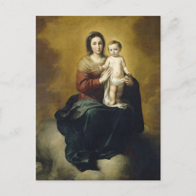 Madonna and Child by Bartolome Esteban Murillo Postcard (Front)