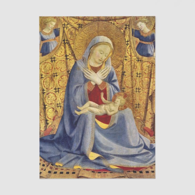 Madonna and Child by Fra Angelico Tissue Paper (Front)
