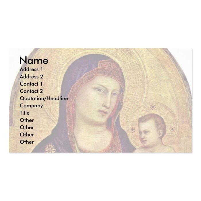 Madonna And Child By Giotto Di Bondone Business Cards