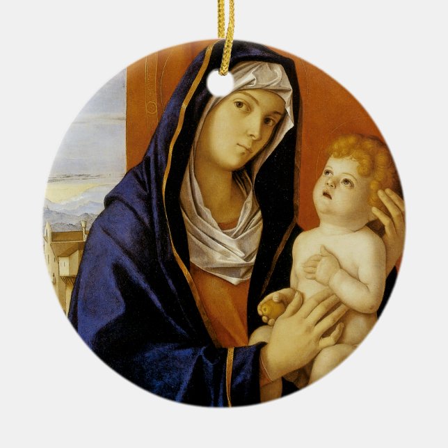 Madonna and Child by Giovanni Bellini Ceramic Ornament (Front)