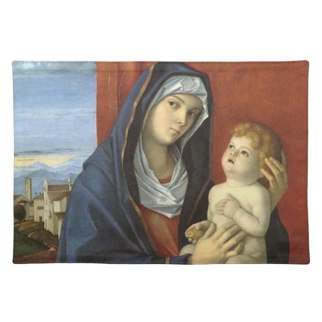 Madonna and Child by Giovanni Bellini Cloth Placemat (Front)