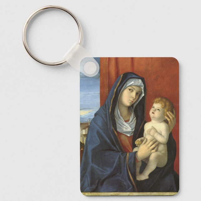 Madonna and Child by Giovanni Bellini Keychain (Front)