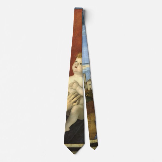 Madonna and Child by Giovanni Bellini Neck Tie (Front)