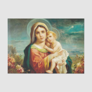 Madonna and Child by Hans Zatzka Tissue Paper