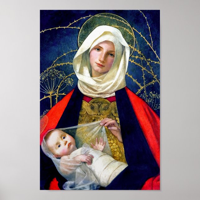 Madonna and Child by Marianne Stokes Poster (Front)