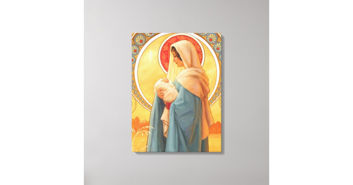 Madonna and child canvas print | Zazzle