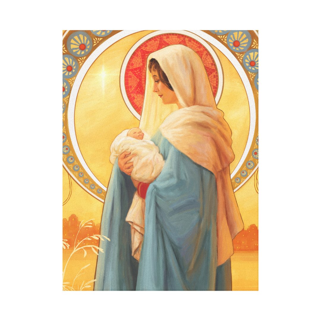 Madonna and child canvas print | Zazzle