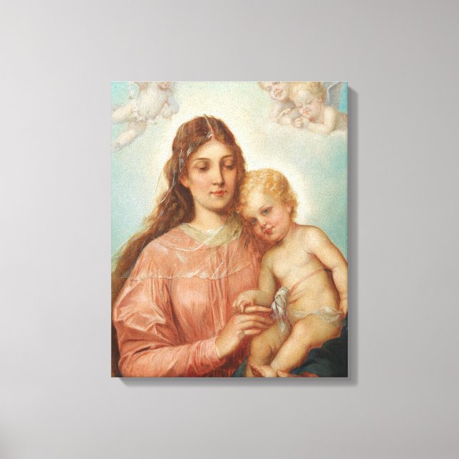 Madonna And Child Canvas Print (Front)