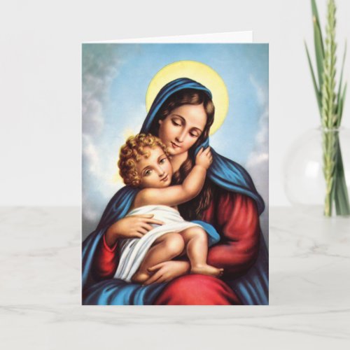 Madonna and child card