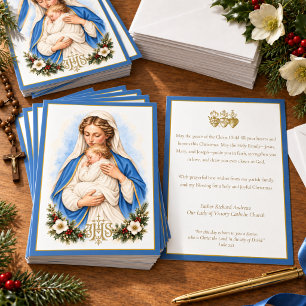Madonna and Child Catholic Parish Christmas Card