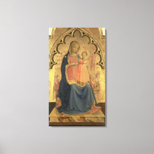 Madonna and Child, central panel of a triptych Canvas Print