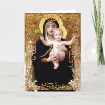 Madonna And Child Christmas Card by Xuxario at Zazzle