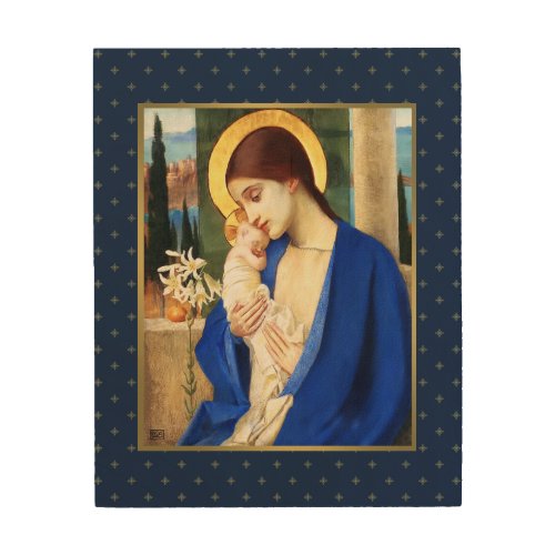 Madonna and Child Christmas Gift Wood Wall Art