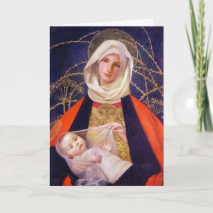 Madonna and Child Christmas Greeting Holiday Card