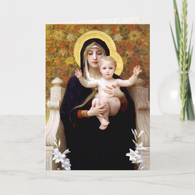 Madonna and Child Christmas Holiday Card (Front)