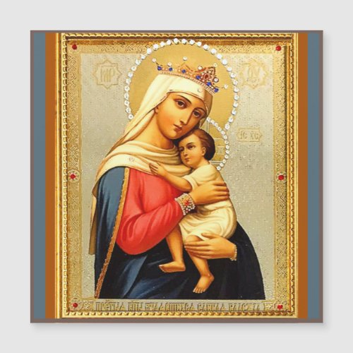 Madonna and Child Christmas Magnetic Card
