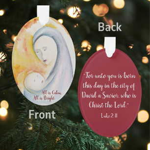Madonna and Child Christmas Ornament