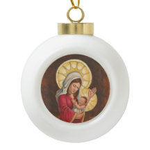 Madonna and Child Christmas Ornament