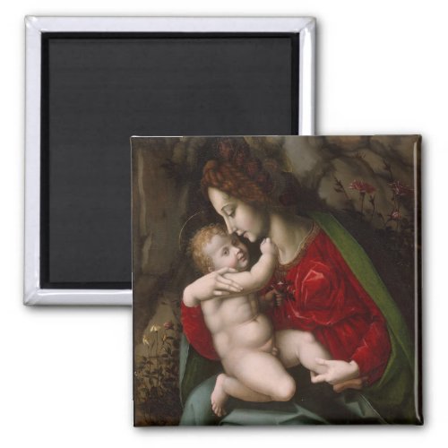 Madonna and Child circa 1520 Magnet