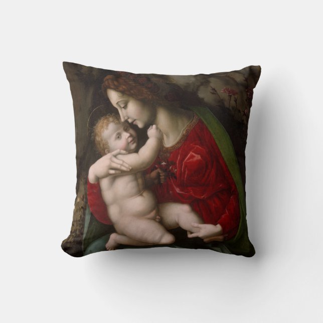 Madonna and Child, circa 1520 Throw Pillow (Front)