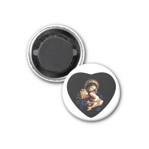 Madonna and Child Custom Magnet Heart