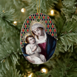Madonna and Child (DPT 001) Ceramic Ornament