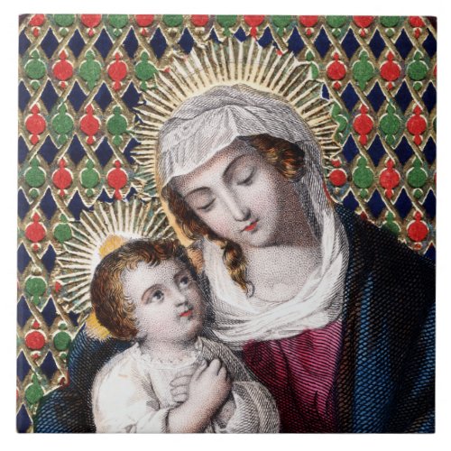 Madonna and Child DPT 001 Ceramic Tile
