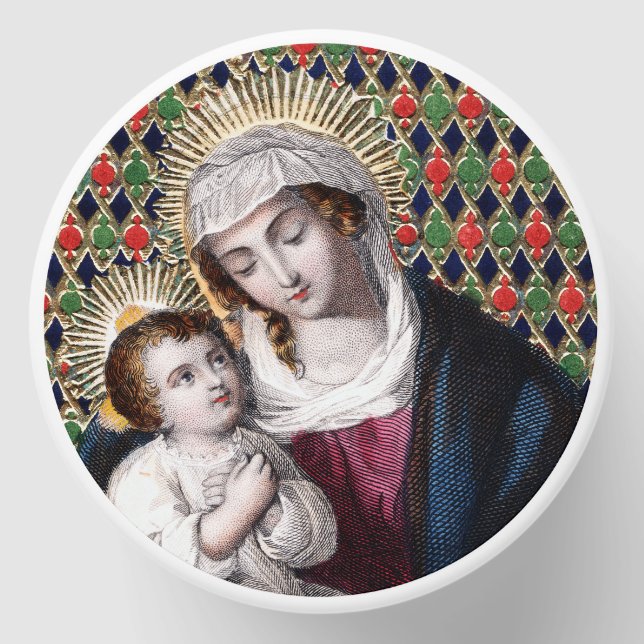 Madonna and Child (DPT 001) Mini Candle Favors (Front)