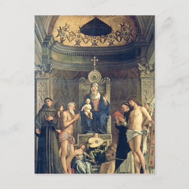 Madonna and Child Enthroned between SS. Francis, J Postcard (Front)