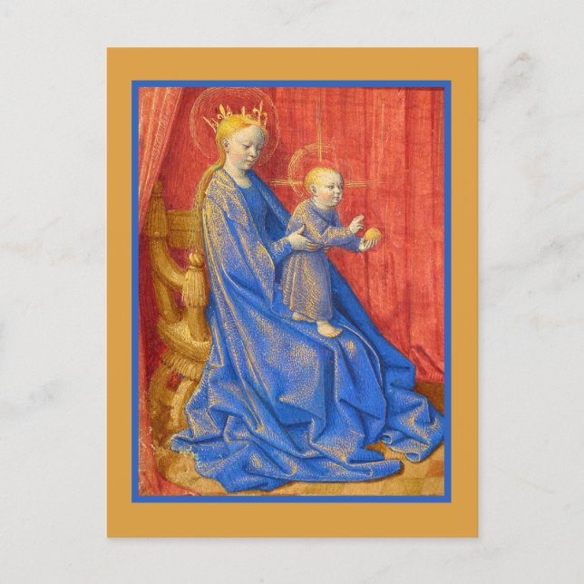 Madonna and Child Enthroned Jean Fouquet Holiday P (Front)