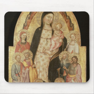Madonna and Child Enthroned Mouse Pad