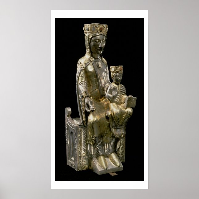 Madonna and Child Enthroned, statuette, French, 12 Poster (Front)