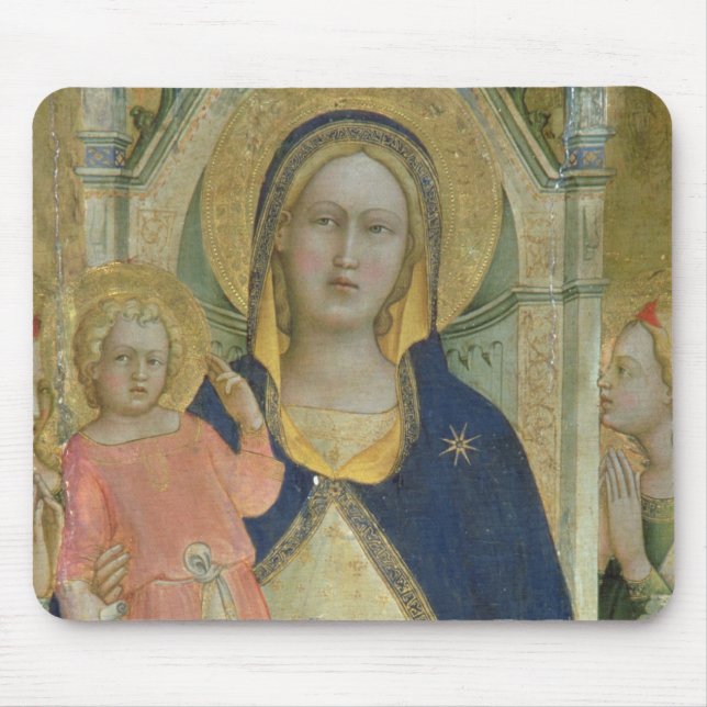 Madonna and Child enthroned with Saints, detail sh Mouse Pad (Front)