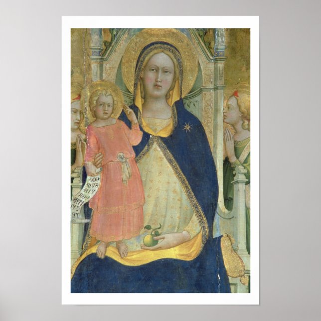 Madonna and Child enthroned with Saints, detail sh Poster (Front)