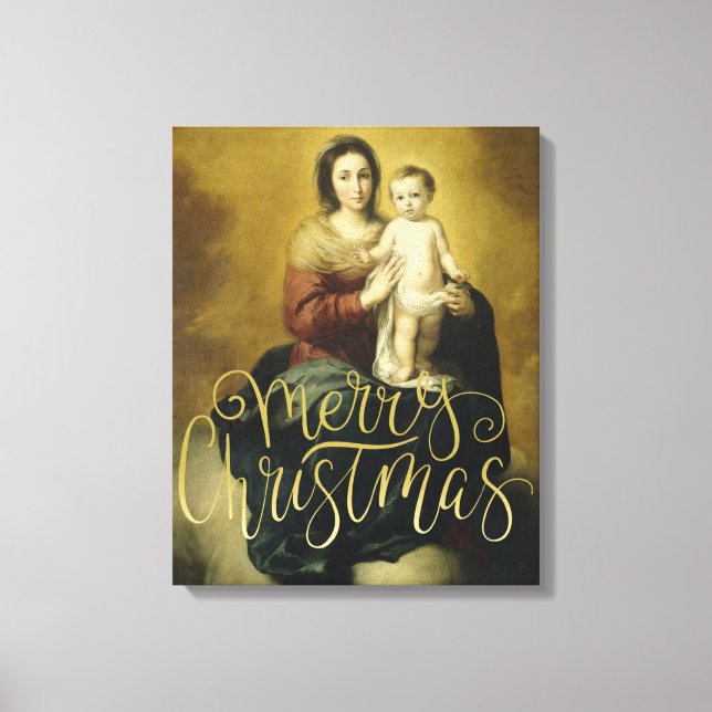 Madonna and Child, Fine Art Christmas Canvas (Front)