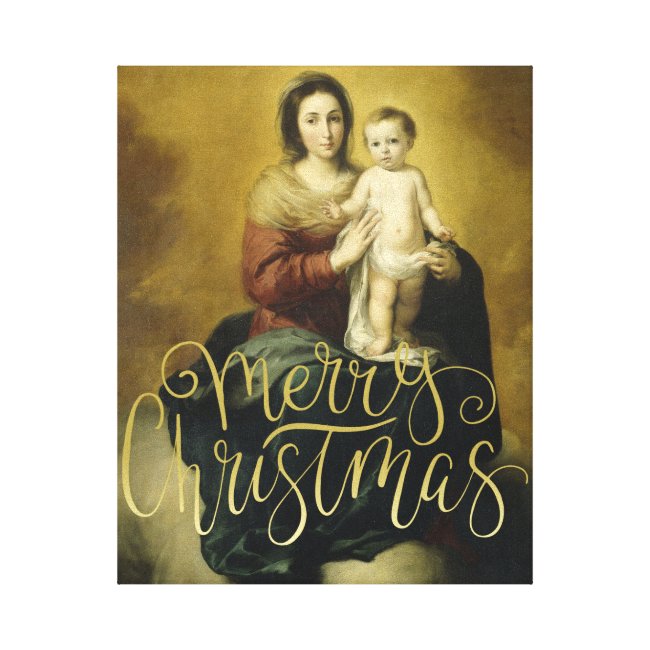 Madonna and Child, Fine Art Christmas Canvas