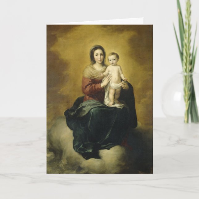 Madonna and Child, Fine Art Christmas Card (Front)