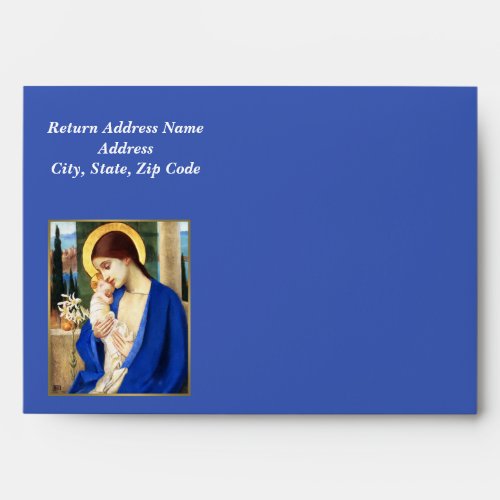 Madonna and Child Fine Art Christmas  Envelope